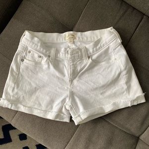 J. Crew white denim shorts